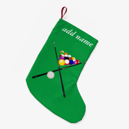 Meia De Natal Pequena Billiard Balls e Piscinas