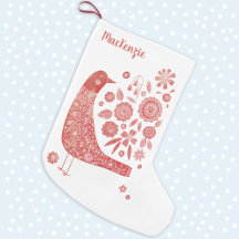 Bird Folk Art Personalizada