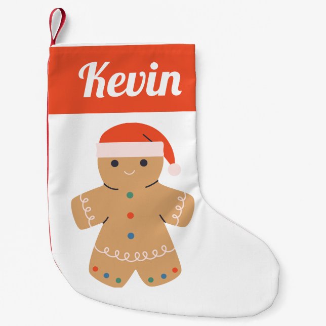 Meia De Natal Pequena Biscoitos de pão-de-gengala (Frente)