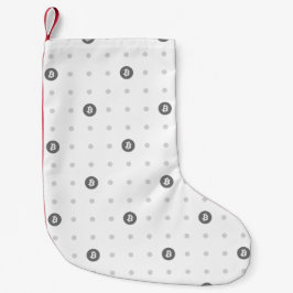 Meia De Natal Pequena Bitcoin Polka Dots Christmas Stocking (Small)
