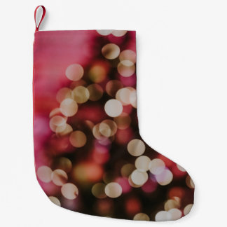 Meia De Natal Pequena Bokeh