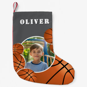 Meia De Natal Pequena Bola de Basquete Personalizada Futebol Menino Foto