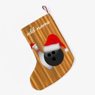 Meia De Natal Pequena Bola de boliche de Natal e Pin