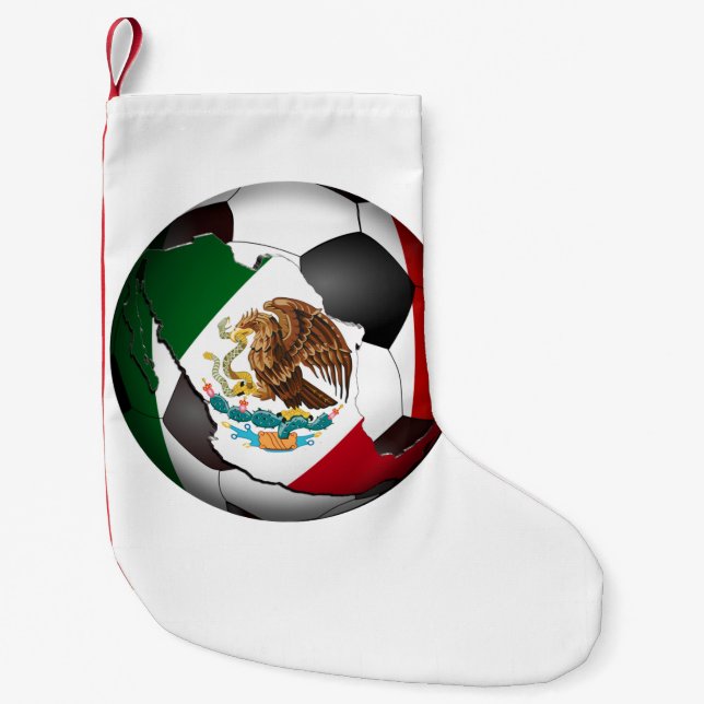 Meia De Natal Pequena Bola de Futebol do México (Frente)