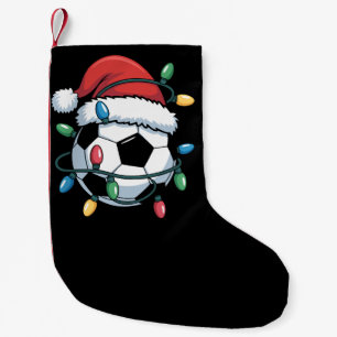 Meia De Natal Pequena Bola de Futebol do Papai Noel Esportes Natal Jogad