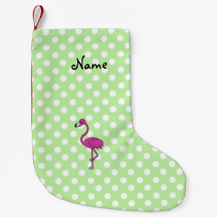 Meia De Natal Pequena Bolinhas conhecidas personalizadas do verde do