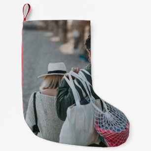 Meia De Natal Pequena Bolsas brancas de carregando