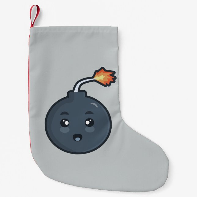 Meia De Natal Pequena Bomba de Kawaii (Frente)
