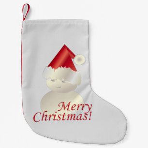 Meia De Natal Pequena Boneco de Neve de Natal