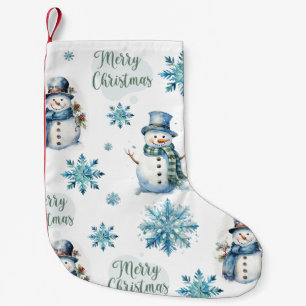 Meia De Natal Pequena Boneco de Neve de Natal 