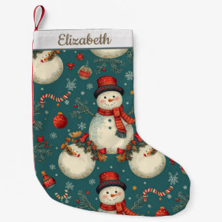 Meia De Natal Pequena Boneco de Neve de Natal Fofo