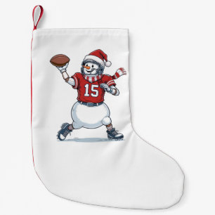 Meia De Natal Pequena Boneco de Neve Jogador de Futebol Natal 2026 Feria