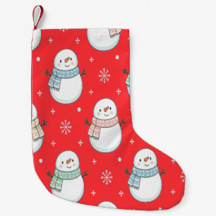 Meia De Natal Pequena Boneco de Neve Magia de Inverno Aconchegante Fofo