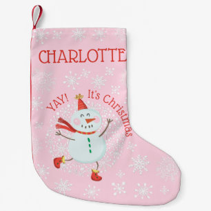 Meia De Natal Pequena Boneco de Neve Natal Personalizado Flocos de Neve