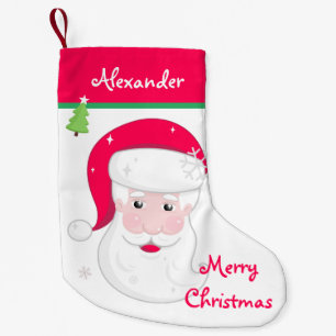 Meia De Natal Pequena Bonito Pai Natal Personalizado