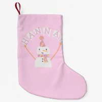 Bonito, rosa, Natal, Crianças Neves Personalizadas