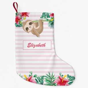 Meia De Natal Pequena Bonito Sloth personalizado
