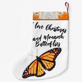Meia De Natal Pequena Borboleta monarca