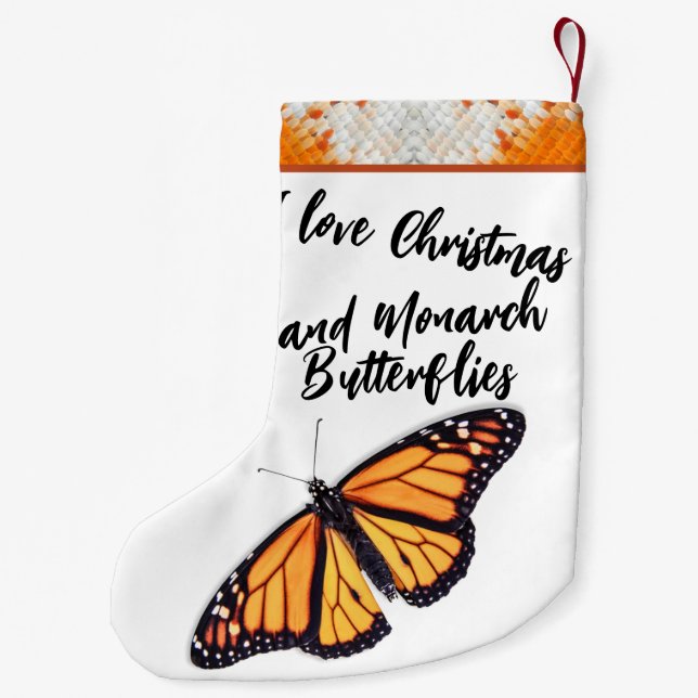 Meia De Natal Pequena Borboleta monarca (Verso)