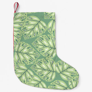 Meia De Natal Pequena Botanic jungle seamless pattern in pastel green co