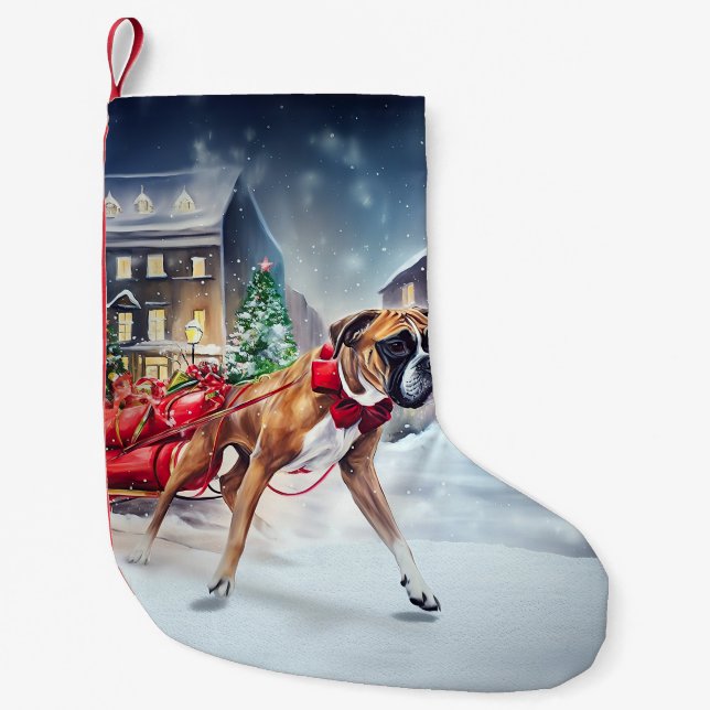 Meia De Natal Pequena Boxer Christmas Fesason Season (Frente)