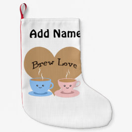 Meia De Natal Pequena Brew Love! Mugs de café