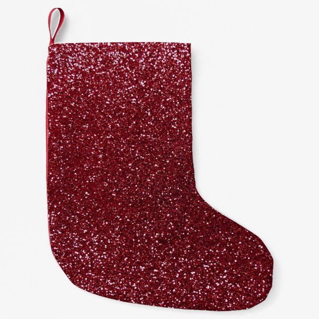 Meia De Natal Pequena Brilhante (Frente)