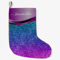 Brilho com Nome Personalizado Roxo Brilhante