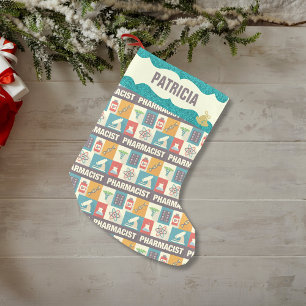 Meia De Natal Pequena Brilho da cerceta do falso da ocupação   do