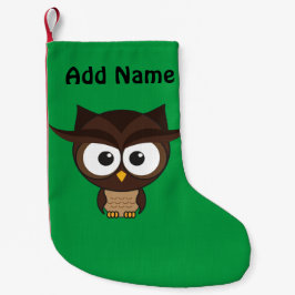 Meia De Natal Pequena Brown Owl