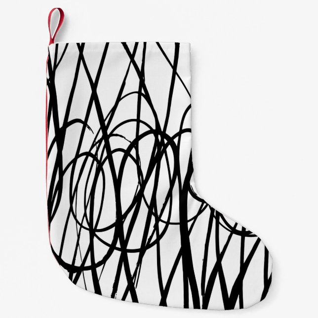 Meia De Natal Pequena Brush abstract pattern. Grunge texture. Background (Frente)