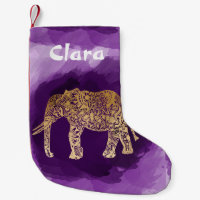 brushstroke tribal do roxo do elefante do ouro do