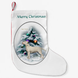 Meia De Natal Pequena Bull Terrier Natal