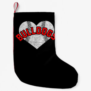 Meia De Natal Pequena Bulldog Ofertas da Equipe de Segundo grau Softball