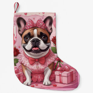 Meia De Natal Pequena Bulldogue Francês Enamorado French Bulldog