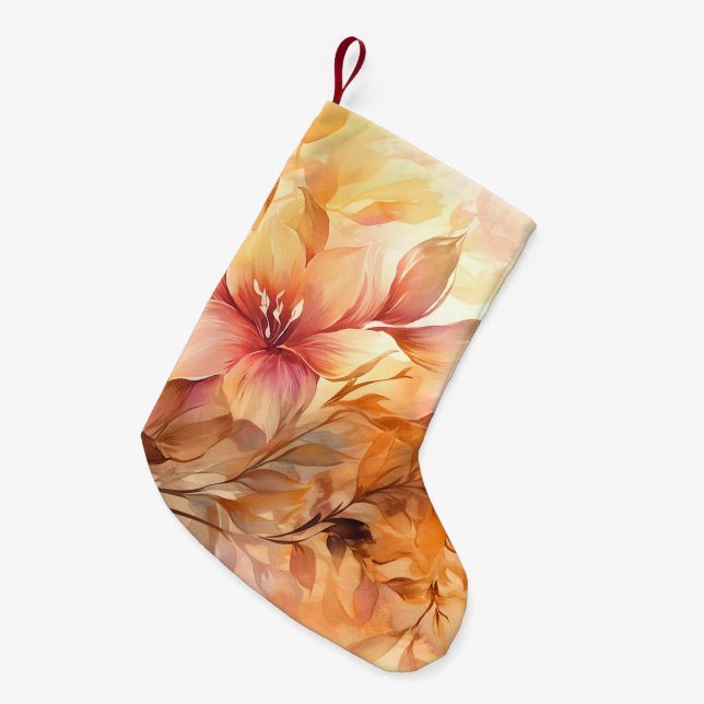 Meia De Natal Pequena Buquê de outono (Frente (Pendurada))