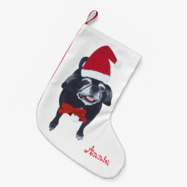 Meia De Natal Pequena Cachorro Cachorro de Papais noeis Bonitos Personal