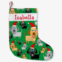 Meia De Natal Pequena Cães bonitos personalizados do divertimento em