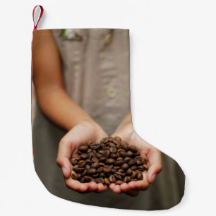 Meia De Natal Pequena Café feijões de café com aroma torrado