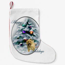 Meia De Natal Pequena Cairn Terrier Christmas