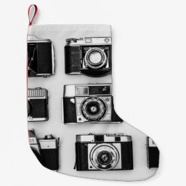 Meia De Natal Pequena Câmeras preto e branco