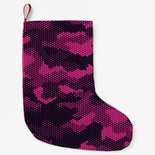 Meia De Natal Pequena Camouflage hexagonal, fundo de textura militar