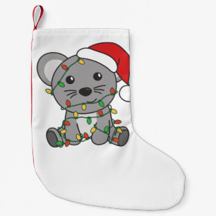 Meia De Natal Pequena Camundongos de Natal de Rato