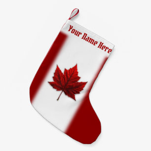 Meia De Natal Pequena Canadá armazenando as reservas de Natal do Canad