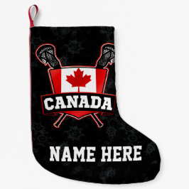 Meia De Natal Pequena Canadá canadense Lacrosse Flag Christmas Stocks