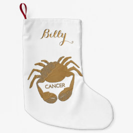 Meia De Natal Pequena Cancer Zodiac Brown