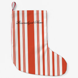 Meia De Natal Pequena Candy Cane Chorus-Stripe-Verticle