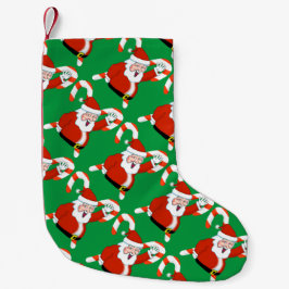 Meia De Natal Pequena Candy Cane Papais noeis Natal Stocks