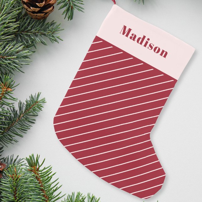Meia De Natal Pequena Candy Cane Personalizada (Criador carregado)