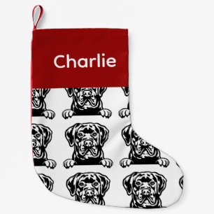 Meia De Natal Pequena Cane Corso dog meias Personalizadas - Put Y